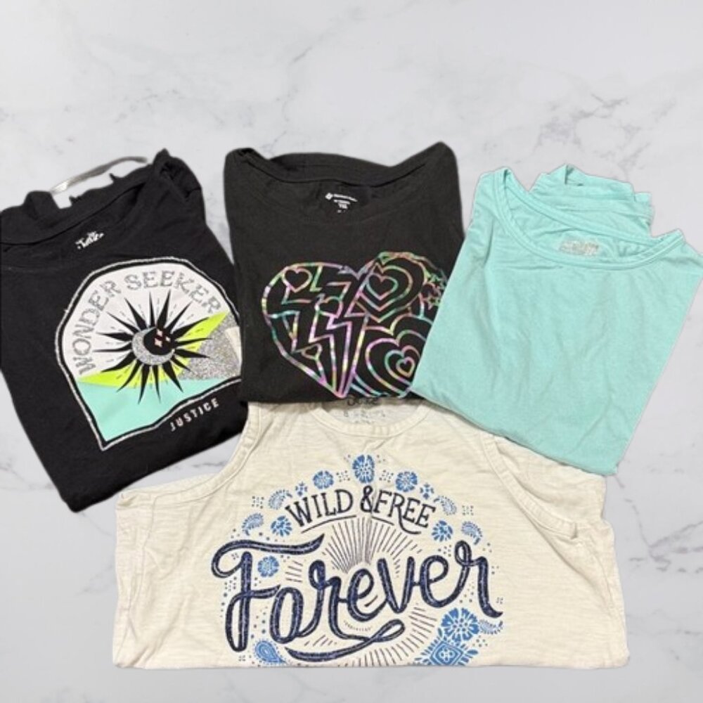 Girls Size 7 tops Bundle - 4 shirts total